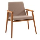 Ver imagem 2 de Kit 5 Cadeiras Decorativa Sala de Jantar Sidnei Linho Bege - Gran Belo