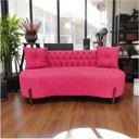 Ver mais imagens de Sofá 2 Lugares Orgânico Curvo Tókio 150cm Couro Rosa Pink
