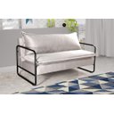 Ver imagem 3 de Sofá Diva 2 Lugares Namoradeira Industrial Decoração Sala, Varanda, Recepção - Suede Bege