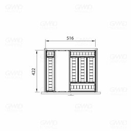 Divisor de Talher Inox 516x450mm Fgvtn - 2