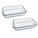 Ver imagem 1 de Kit 2 Assadeira Retangular Funda Marinex 5l Lasanheira Nadir