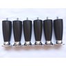 Kit 12 Pé Cama Box Queen Bipart Baú Rubi Preto Cromado 12cm - 6