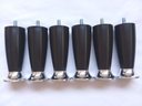Ver imagem 6 de Kit 12 Pé Cama Box Queen Bipart Baú Rubi Preto Cromado 12cm