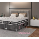 Ver imagem 5 de Kit 12 Pé Cama Box Queen Bipart Baú Rubi Preto Cromado 12cm