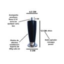 Ver imagem 2 de Kit 12 Pé Cama Box Queen Bipart Baú Rubi Preto Cromado 12cm