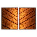 Ver imagem 1 de kit com 2 Quadros Decorativos Florais com Moldura e Vidro para Sala Quarto Escritório e Clínica 92x1