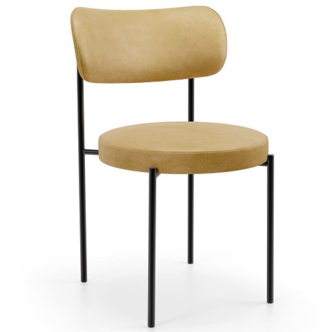 Cadeira Decorativa Estofada para Sala de Jantar Louise L02 Couríssimo Fendi - Lyam Decor