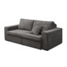 Sofá Cama 3 Lugares Cordoba 2,10m Molas Ensacadas Pillow Top Linho Cinza Almofadas Soltas - 1