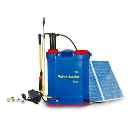 Pulverizador Placa Solar Eletrico Costal Manual Bateria Painel 20 Litros Platanção Limpeza - 1