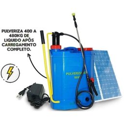 Pulverizador Placa Solar Eletrico Costal Manual Bateria Painel 20 Litros Platanção Limpeza - 6