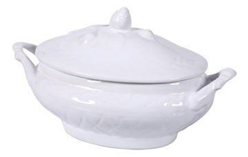 Sopeira Oval Branca - Sopas E Caldos - Cerâmica Esmaltada - 1