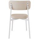 Ver imagem 6 de Cadeira Estofada para Sala de Jantar Astrid Branco C01 Linho Areia - Lyam Decor