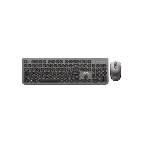Teclado + Mouse Sem Fio TM-410 Newex Chumbo
