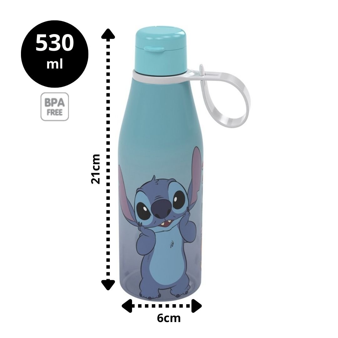 Jogo Guarda Chuva e Garrafa Squeeze 530ml Stitch Premium com Alça - 2