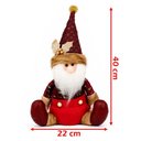 Ver imagem 2 de Enfeite Natalino Boneco Sentado Papai Noel e Rena 40cm