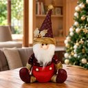 Ver imagem 3 de Enfeite Natalino Boneco Sentado Papai Noel e Rena 40cm