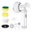 Ver imagem 2 de Escova Limpeza Elétrica Giratória Recarregável Usb 5 em 1
