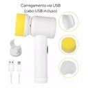 Ver mais imagens de Escova Limpeza Elétrica Giratória Recarregável Usb 5 em 1