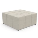 Ver imagem 3 de Kit 02 Puffs Decorativos Para Sala de Estar Quadrado Milano 90x90cm W01 Linho Champagne - Lyam