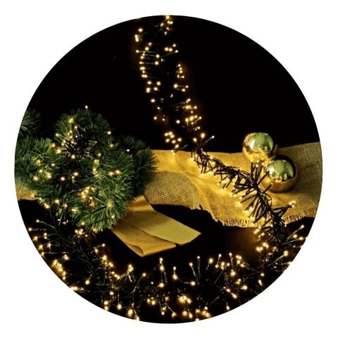 Kit 2 Cordão Festão LED 400 Leds Branco Quente 3 Metros Bivolt