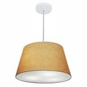 Ver imagem 1 de Lustre Pendente Cone Md-4021 Cúpula em Tecido 21/40x30cm Palha - Bivolt