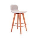 Ver imagem 1 de Banqueta Baixa Linea Aço Cobre para Cozinha Balcao Ilha Gourmet Design Moderno - Cinza Assento