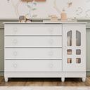 Ver imagem 6 de Cômoda Infantil 4 Gavetas com Porta Fraldário Gran Selena 100% MDF Branco