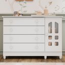 Ver imagem 6 de Cômoda Infantil 4 Gavetas com Porta Fraldário Gran Selena 100% MDF Branco