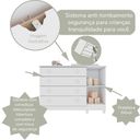 Ver imagem 5 de Cômoda Infantil 4 Gavetas com Porta Fraldário Gran Selena 100% MDF Branco