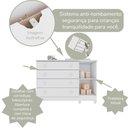 Ver imagem 5 de Cômoda Infantil 4 Gavetas com Porta Fraldário Gran Selena 100% MDF Branco