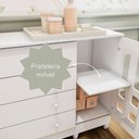 Ver mais imagens de Cômoda Infantil 4 Gavetas com Porta Fraldário Gran Selena 100% MDF Branco