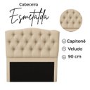 Ver imagem 4 de Cabeceira Solteiro Modelo Esmeralda 90cm Estofada Capitonê:bege