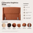 Ver imagem 3 de Cabeceira para Cama Box Queen Size Shae 160cm Estofada com Frame Bouclê Terracota - Desk Design