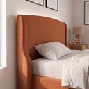 Ver imagem 6 de Cabeceira para Cama Box Queen Size Shae 160cm Estofada com Frame Bouclê Terracota - Desk Design