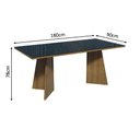 Ver imagem 5 de Conjunto Sala de Jantar Mesa Tampo de Vidro 4 Cadeiras Rustic/preto/silver Taylor Madesa