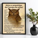 Ver imagem 1 de Quadro Decorativo Arquétipo Coruja Ativação 45x34cm:moldura Preta