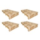 Ver imagem 2 de Kit 4 Cama De Solteiro Em Pinus 2 Niveis (Tamanho C2000 X L1000 X A270)
