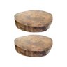 Kit 2 Bolacha de Madeira Arredondada para Decoração e Jardim - 10 a 25 Centímetros (1.5 a 2cm Espes - 1