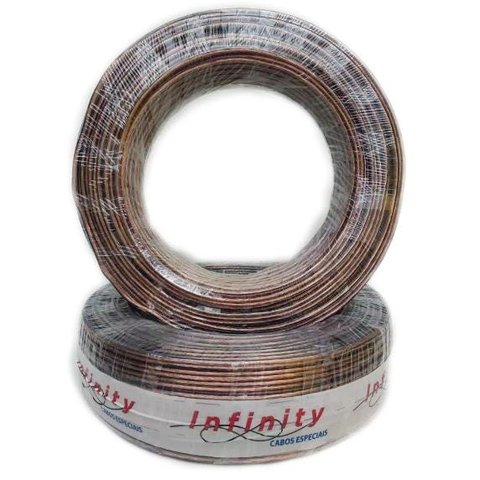 Fio Bicolor Paralelo Cristal Rolo 100 Metros Cabo 2 X 2,5Mm