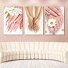 quadros decorativos para salao de beleza manicure e pedicure 3 peças - 1