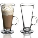 Ver imagem 1 de Kit 8 Taças Cappuccino de Vidro Importada Caneca 310ml Coffee