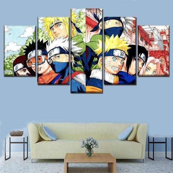 Quadro personagens desenho naruto