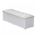 Ver imagem 2 de Cabeceira Mais Calçadeira Baú Casal Queen 160 cm Para Cama Box Sofia Corino Branco