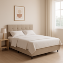 Ver imagem 3 de Base Box Casal Bipartido Suede Bege 40x138x188