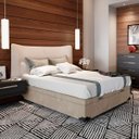 Ver imagem 2 de Base para Cama Box Casal Premium com Baú (45x138x188) Suede Bege