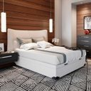 Ver imagem 2 de Base para Cama Box Casal Premium com Baú (45x138x188) Corino Branca