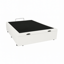 Ver imagem 4 de Base para Cama Box Casal Premium com Baú (45x138x188) Corino Branca