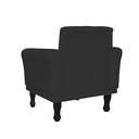 Ver imagem 3 de Poltrona Decorativa Pés Luis VX Para Recepção Classic Suede Preto - LM DECOR