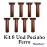 Pezinho de Ferro Tipo Cannes Redondo 12cm Bronze Kit 8 Und Medcombo - 3