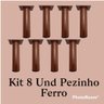 Pezinho de Ferro Tipo Cannes Redondo 12cm Bronze Kit 8 Und Medcombo - 5